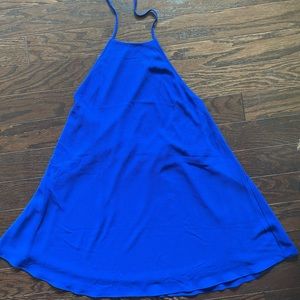 Show Me Your Mumu Katy Halter Dress in Cobalt Blue Small